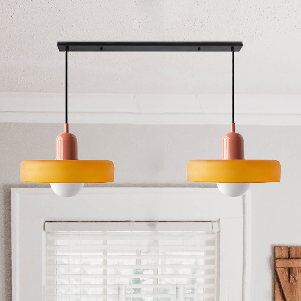 Twin Plate Shade Pendant Ceiling Lamp