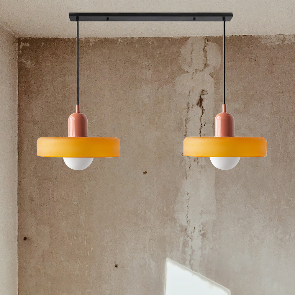Twin Plate Shade Pendant Ceiling Lamp
