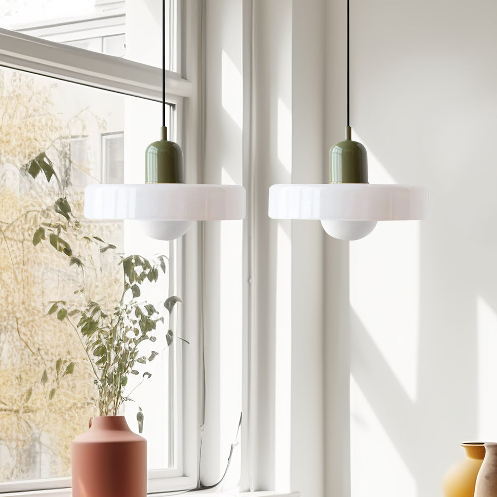 Twin Plate Shade Pendant Ceiling Lamp