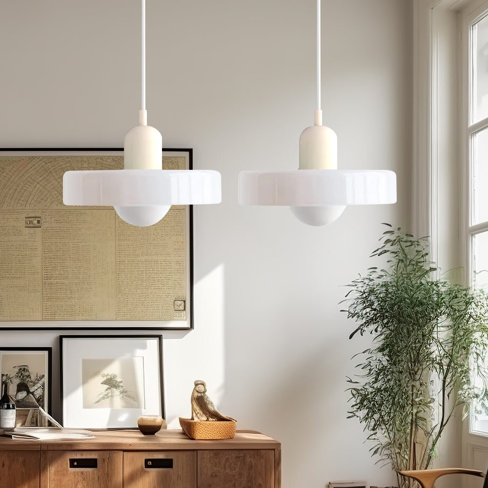 Twin Plate Shade Pendant Ceiling Lamp