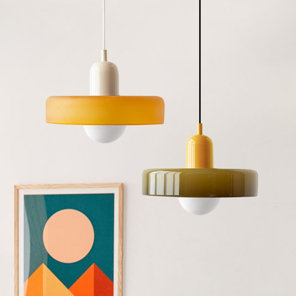 Linear Pendant Ceiling Light Glass Shade