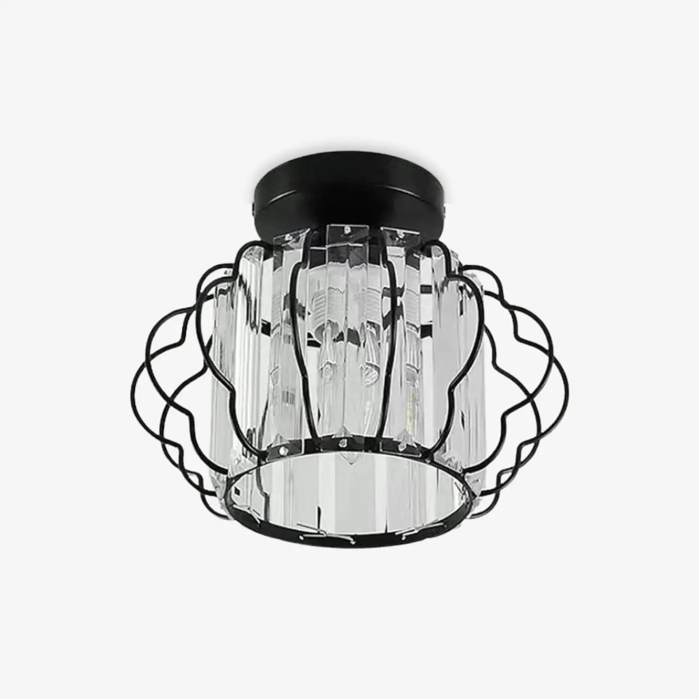 Flush Pendant Ceiling Light Crystal Detail