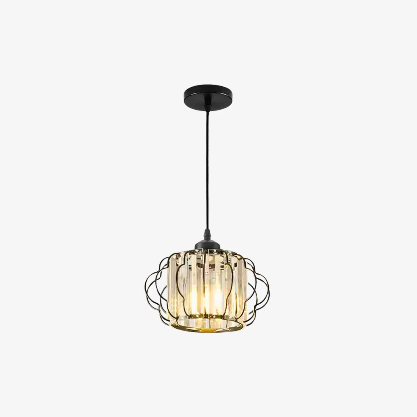 Flush Pendant Ceiling Light Crystal Detail