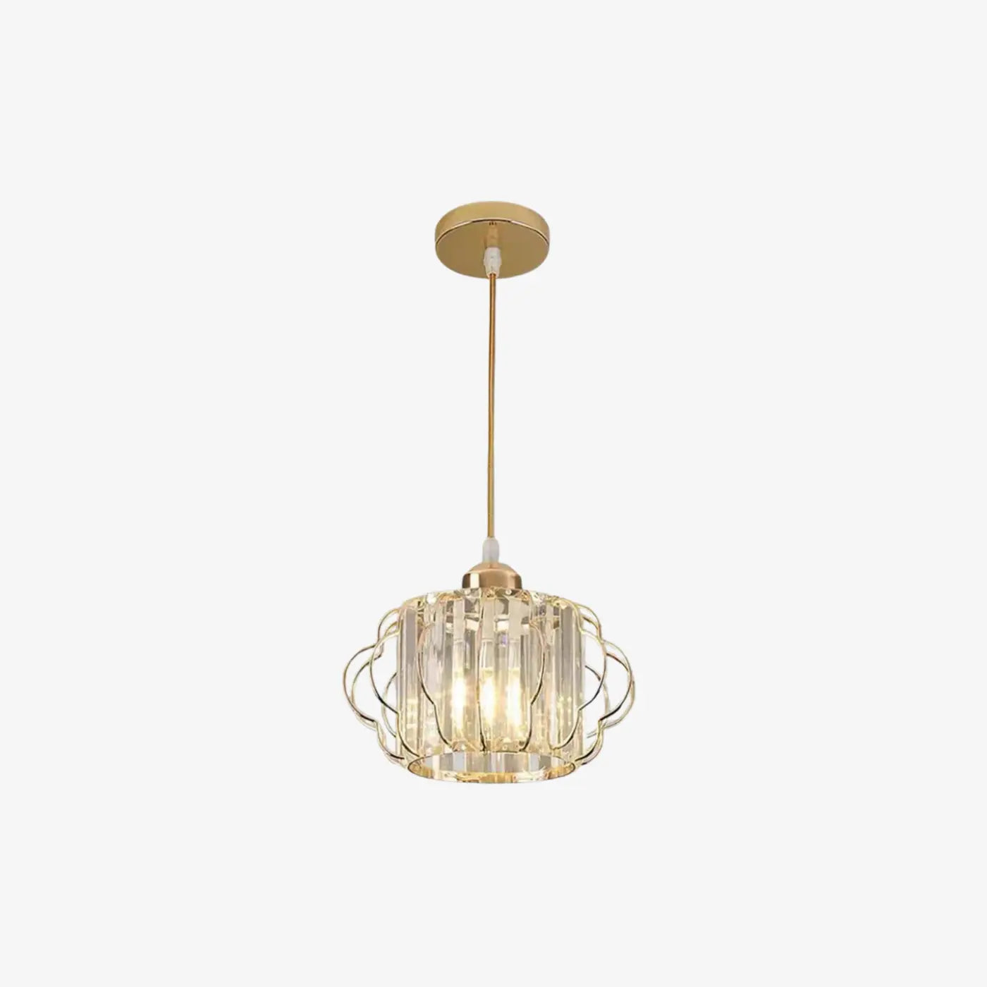 Flush Pendant Ceiling Light Crystal Detail
