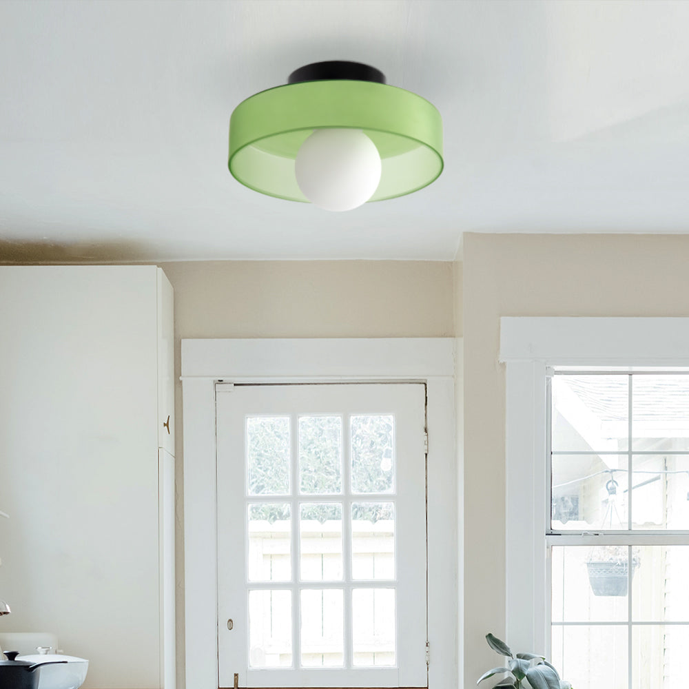 Surface Mounted Flush Mount Ceiling Light Glass Shade