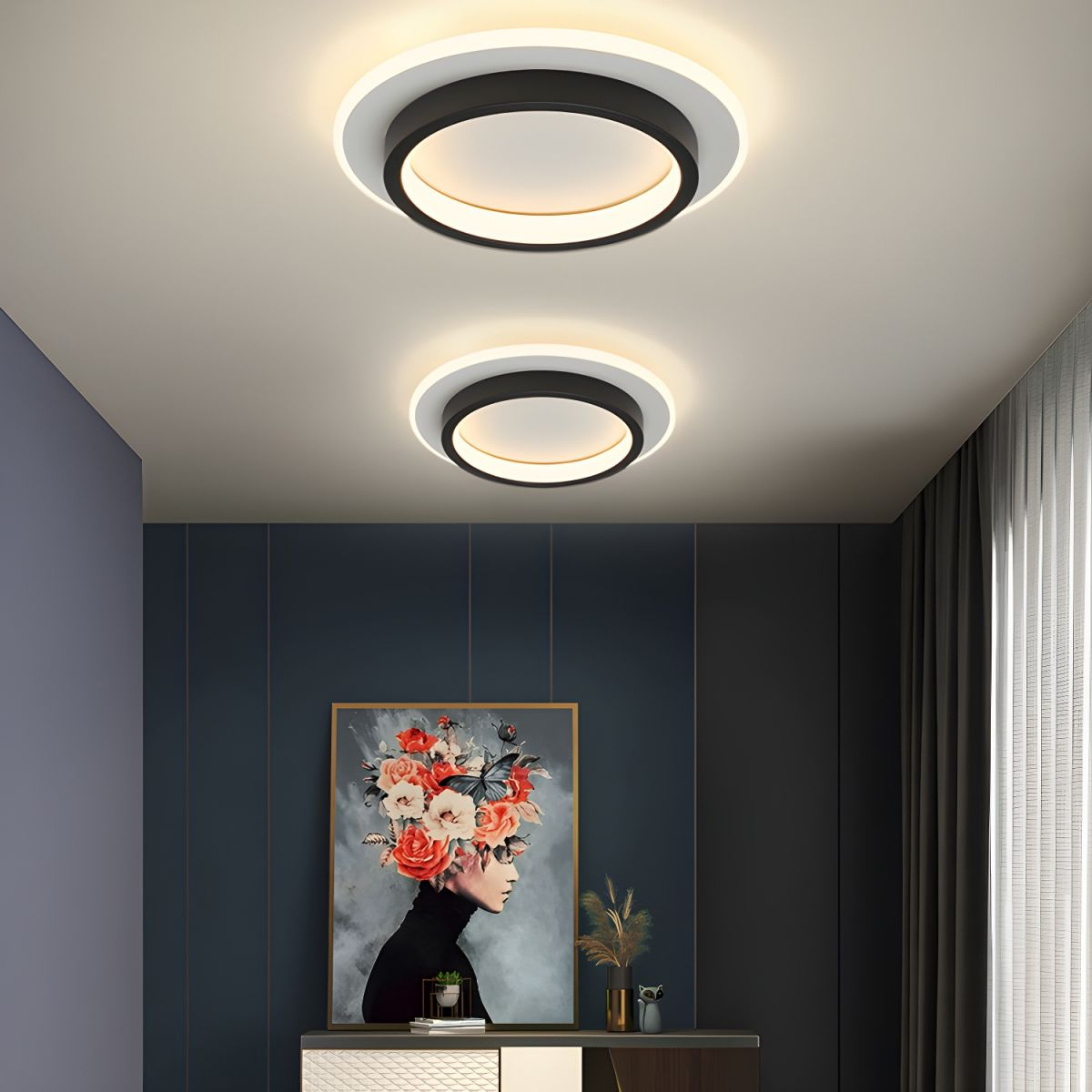 Flush Mount Ceiling Light Multi Light Layout