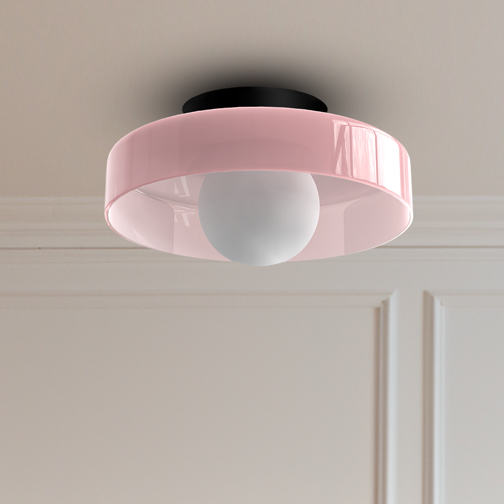 Surface Mounted Flush Mount Ceiling Light Glass Shade