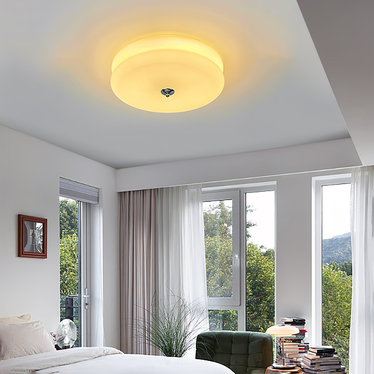 Flush Mount Dimmable Round Ceiling Light