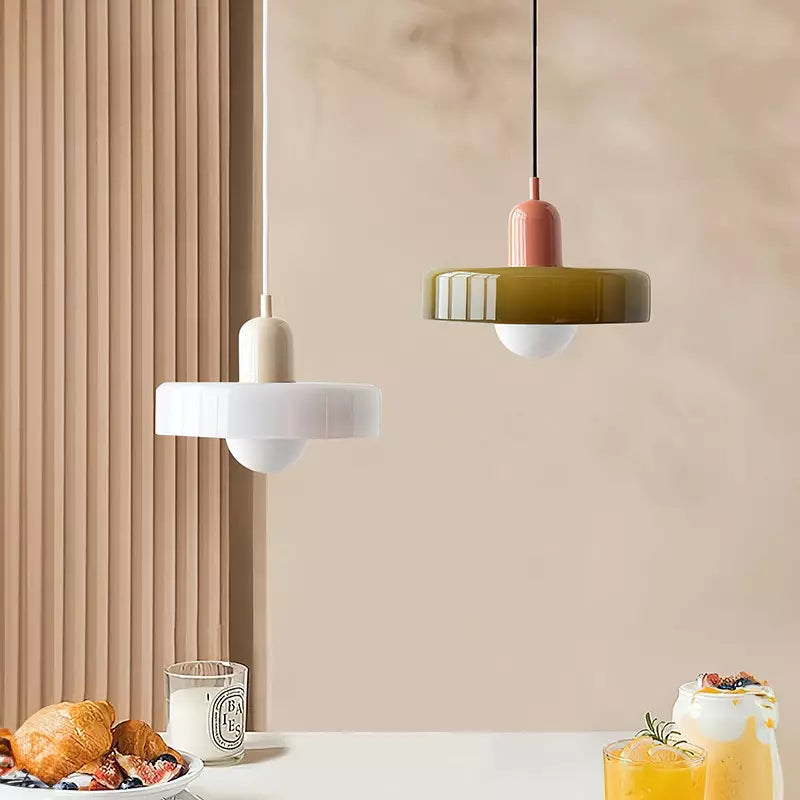 Linear Pendant Ceiling Light Glass Shade