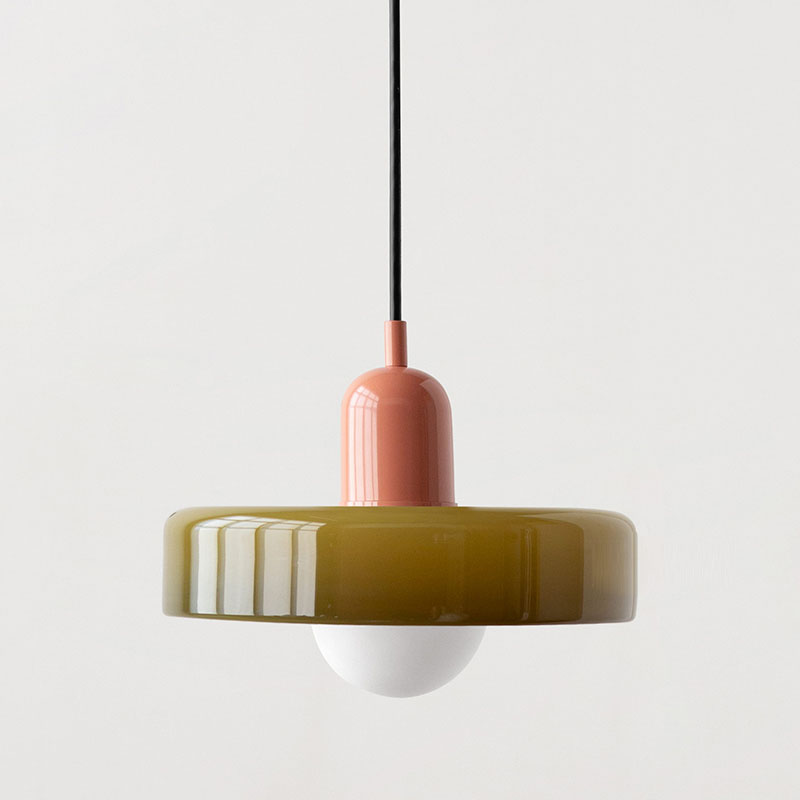 Linear Pendant Ceiling Light Glass Shade