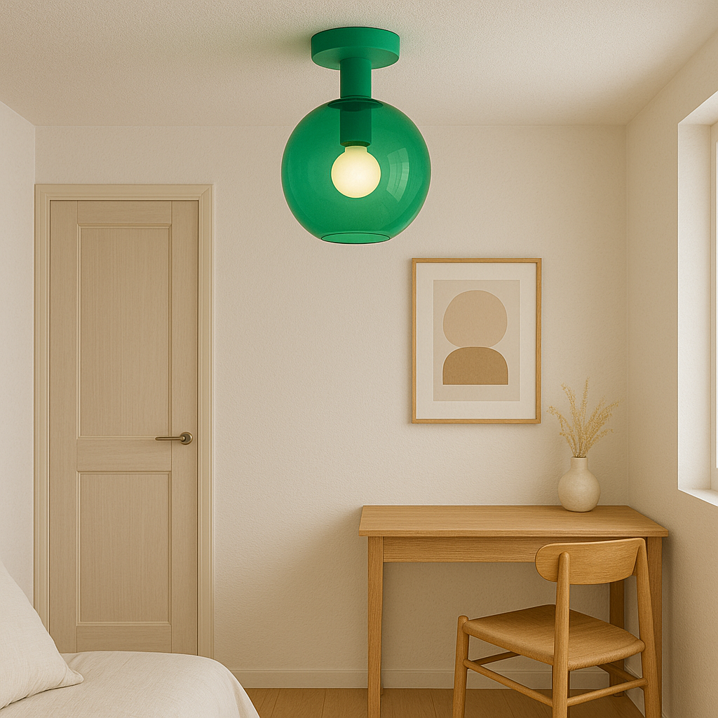 Vibrant Glass Orb Ceiling Light Fixture