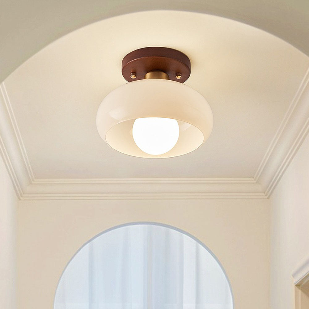 Bowl Shade Flush Mount Ceiling Lamp