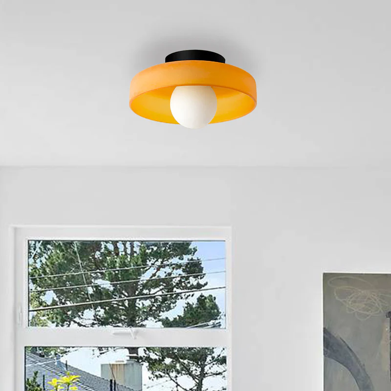 Surface Mounted Flush Mount Ceiling Light Glass Shade