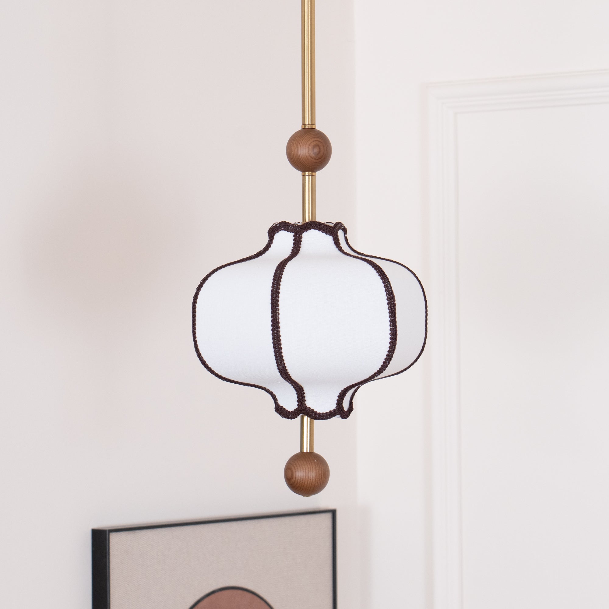 Lantern Shape Glass Pendant Ceiling Light