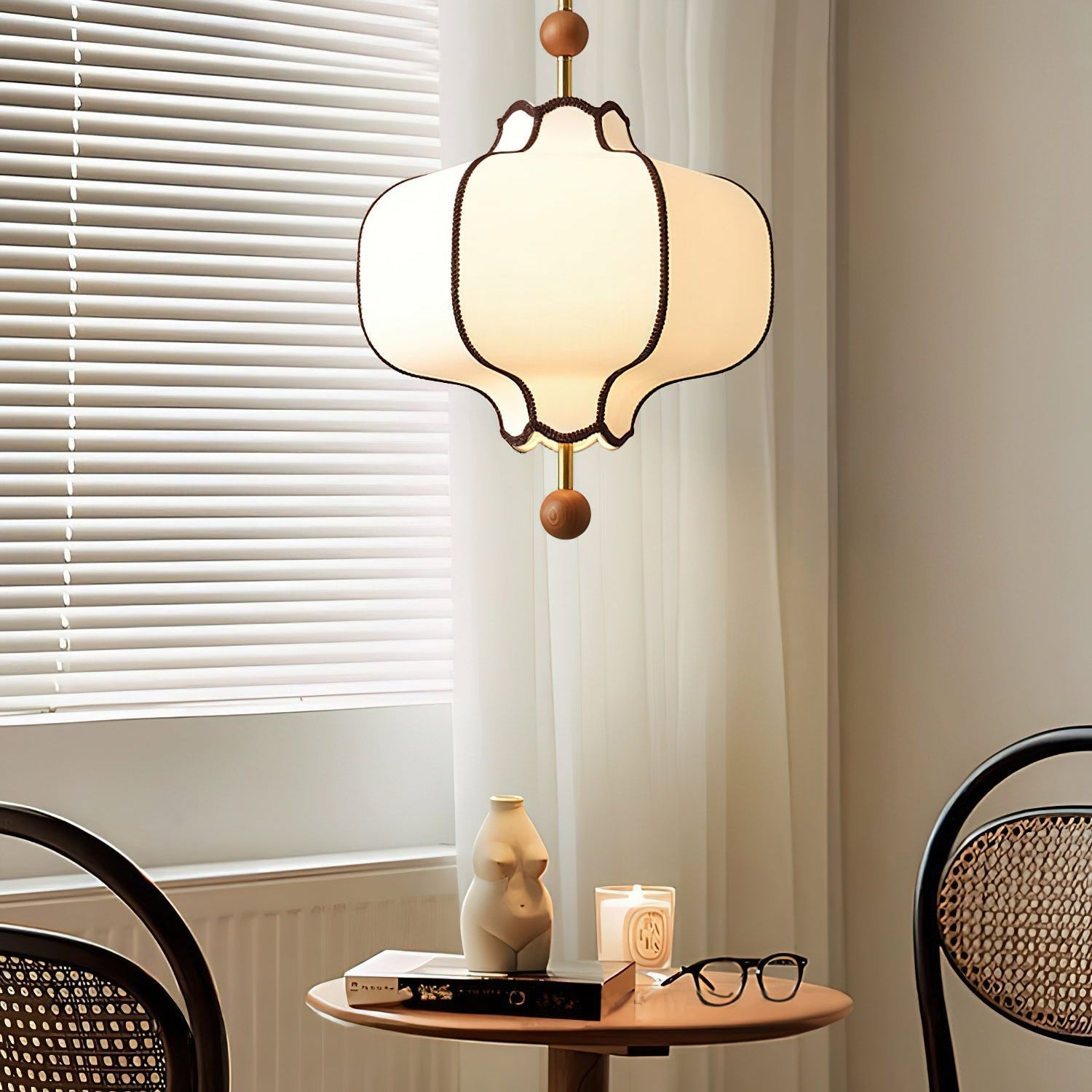Lantern Shape Glass Pendant Ceiling Light