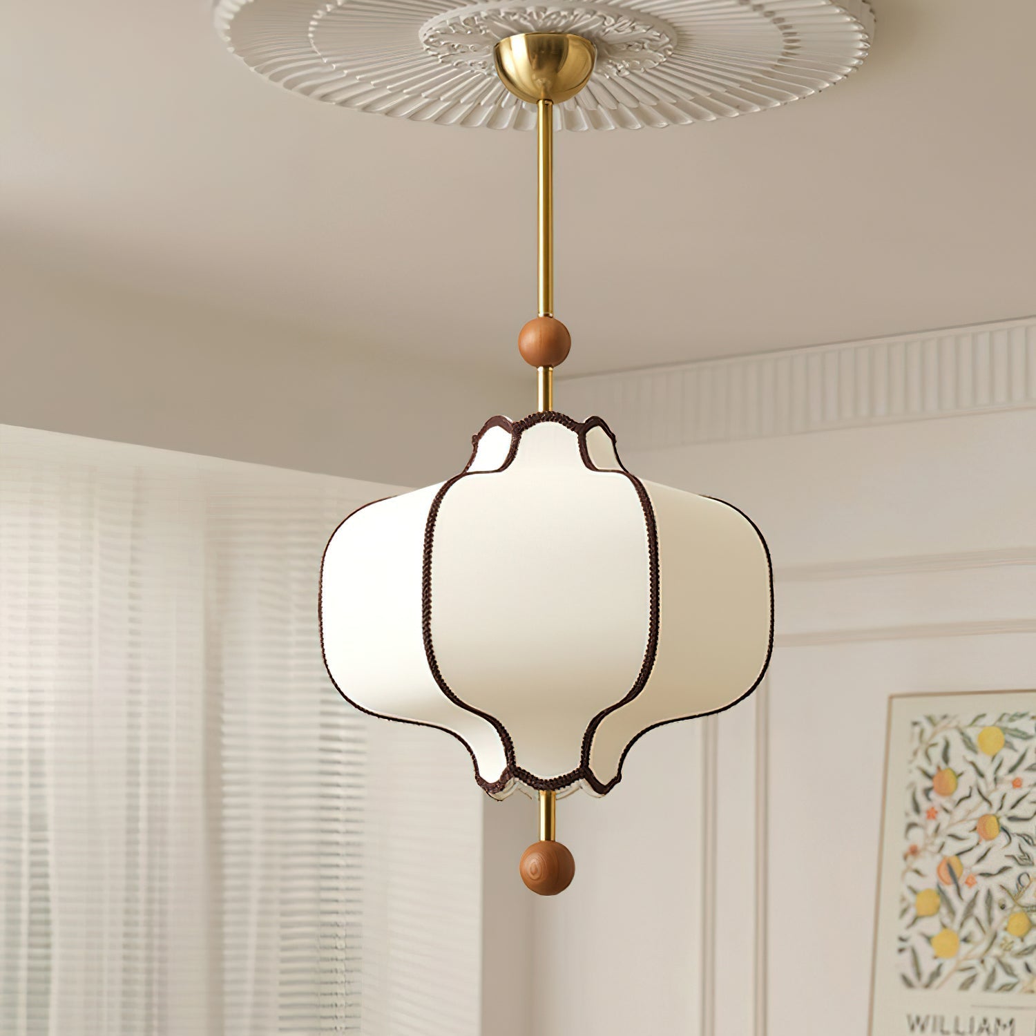 Lantern Shape Glass Pendant Ceiling Light