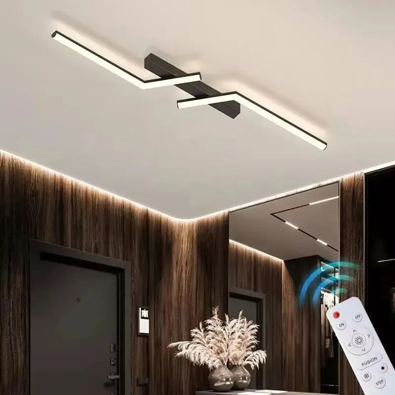 Offset Multi-Bar Flush Mount Ceiling Lamp