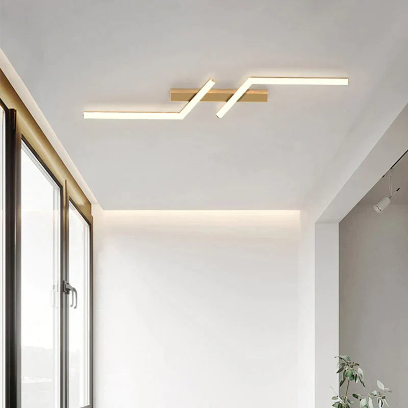 Offset Multi-Bar Flush Mount Ceiling Lamp