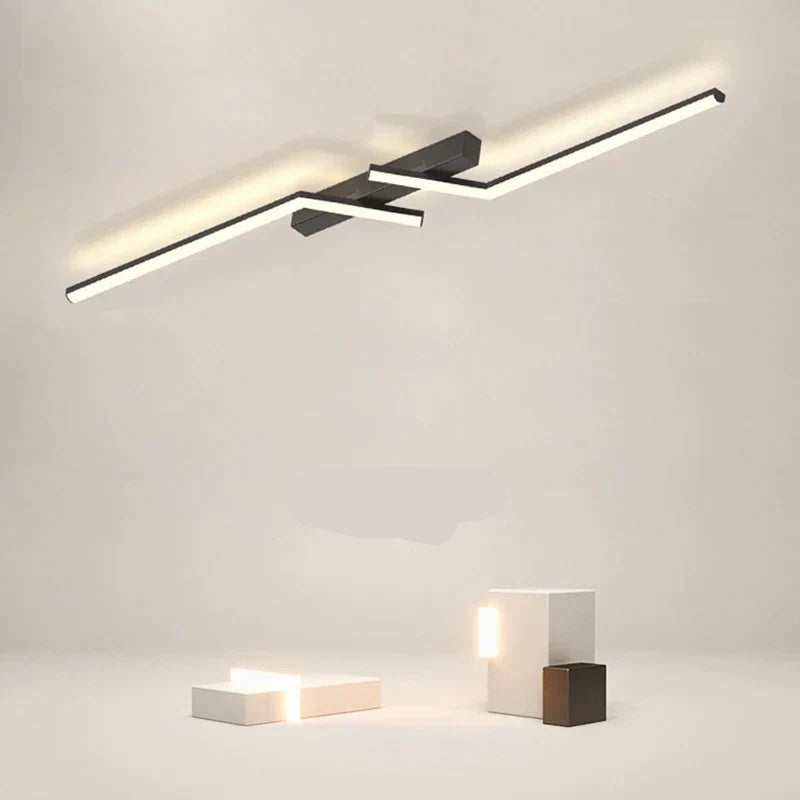 Offset Multi-Bar Flush Mount Ceiling Lamp
