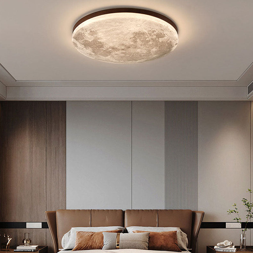 Flush Mount Round Frosted Ceiling Light