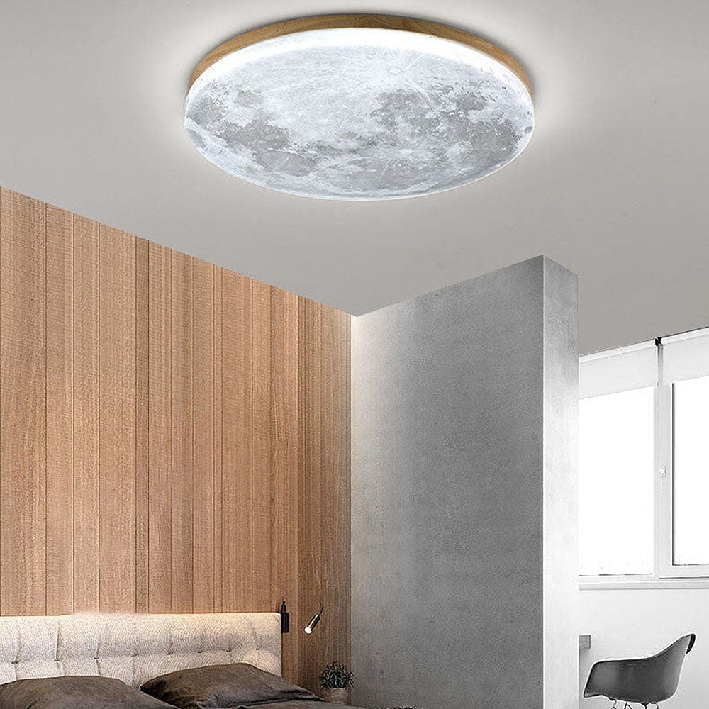 Flush Mount Round Frosted Ceiling Light