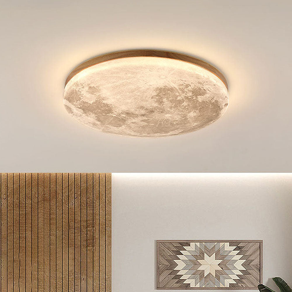 Flush Mount Round Frosted Ceiling Light