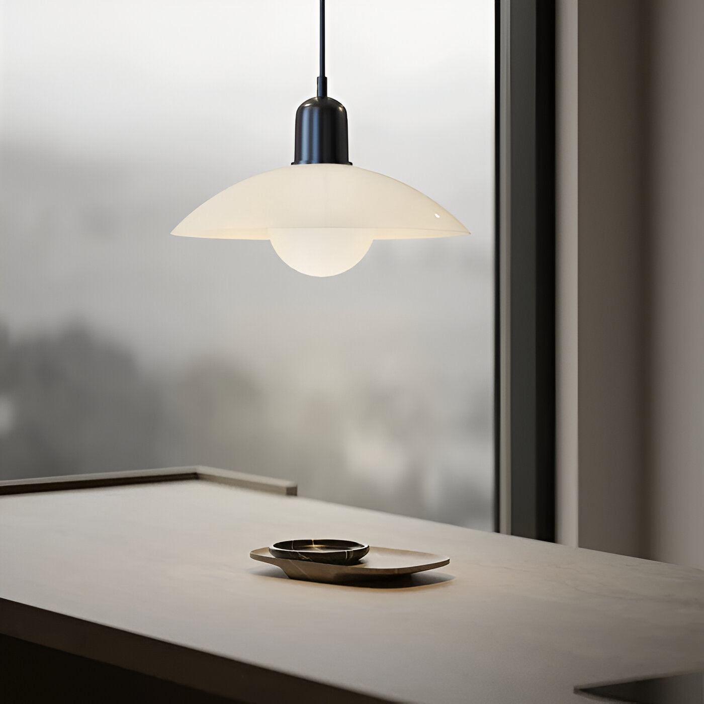Round Adjustable Height Ceiling Light