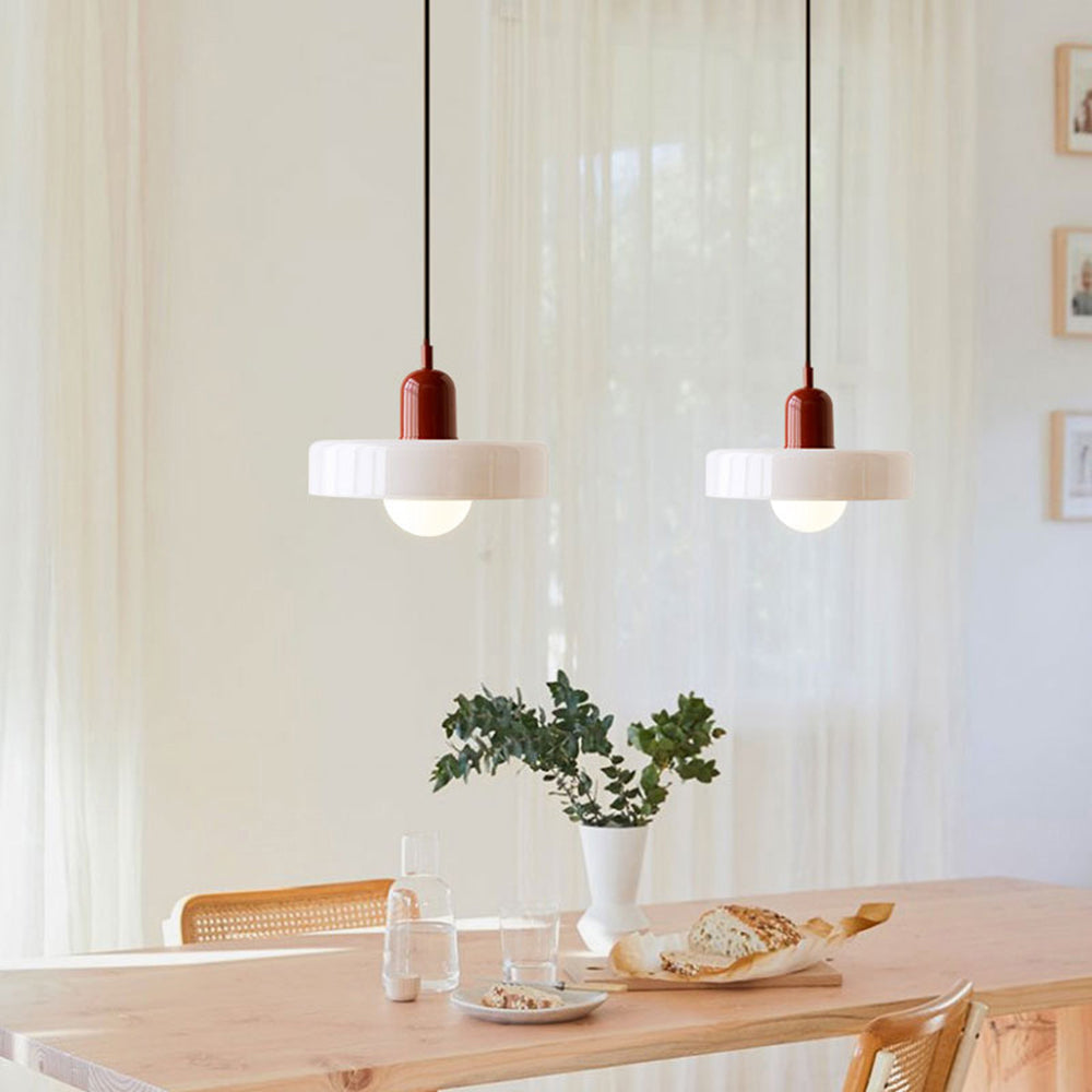 Linear Pendant Ceiling Light Glass Shade