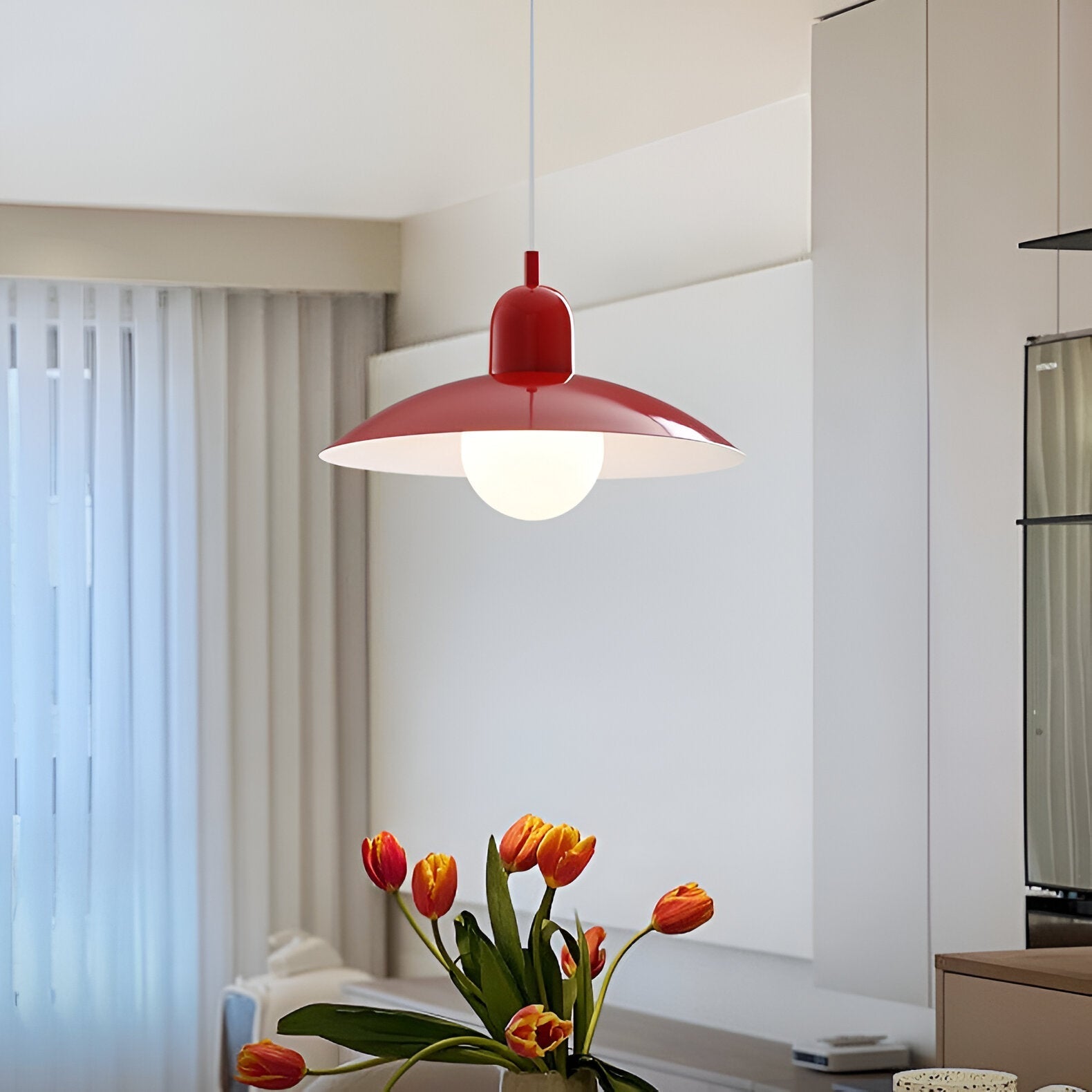 Round Adjustable Height Ceiling Light