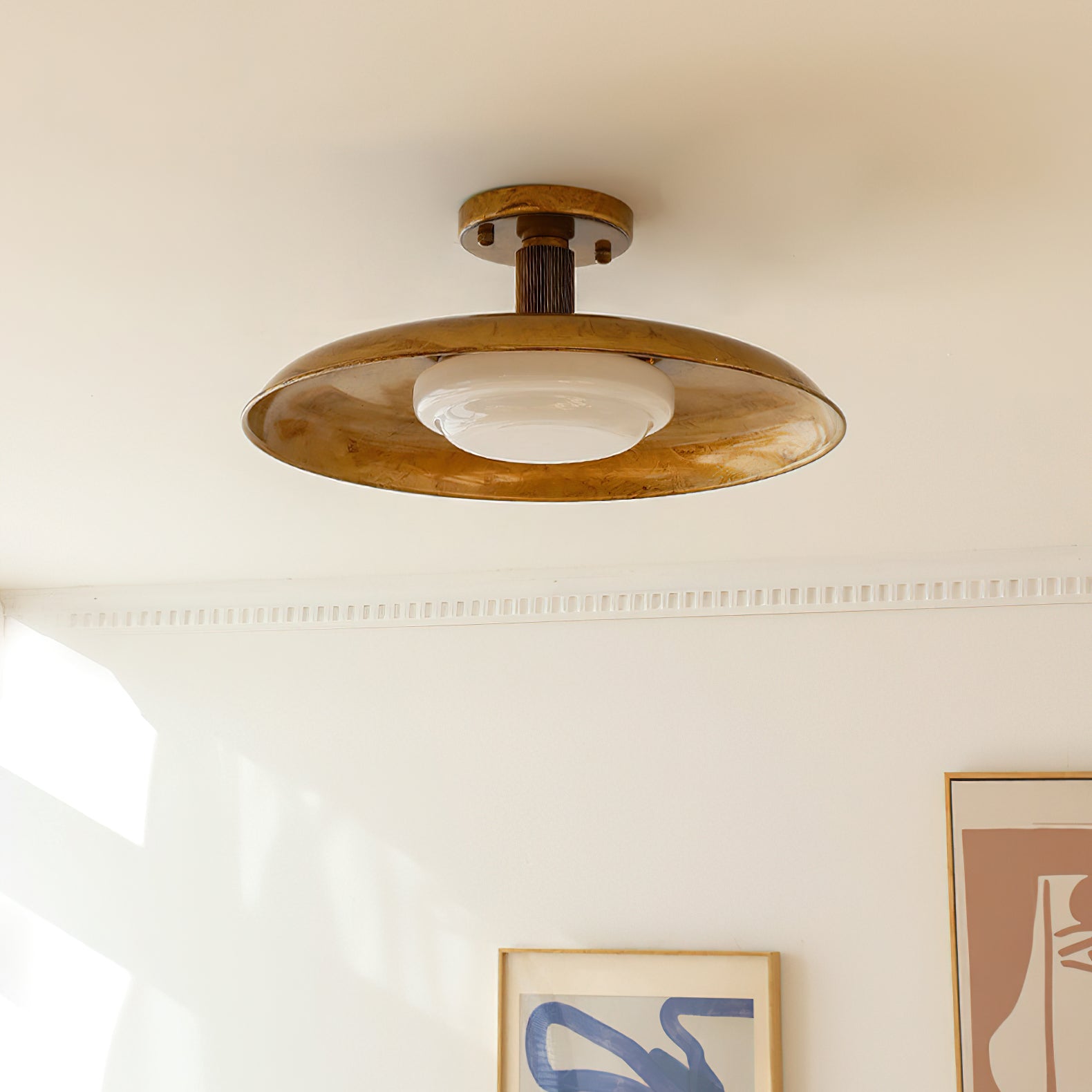 Open Disc Flush Mount Ceiling Light