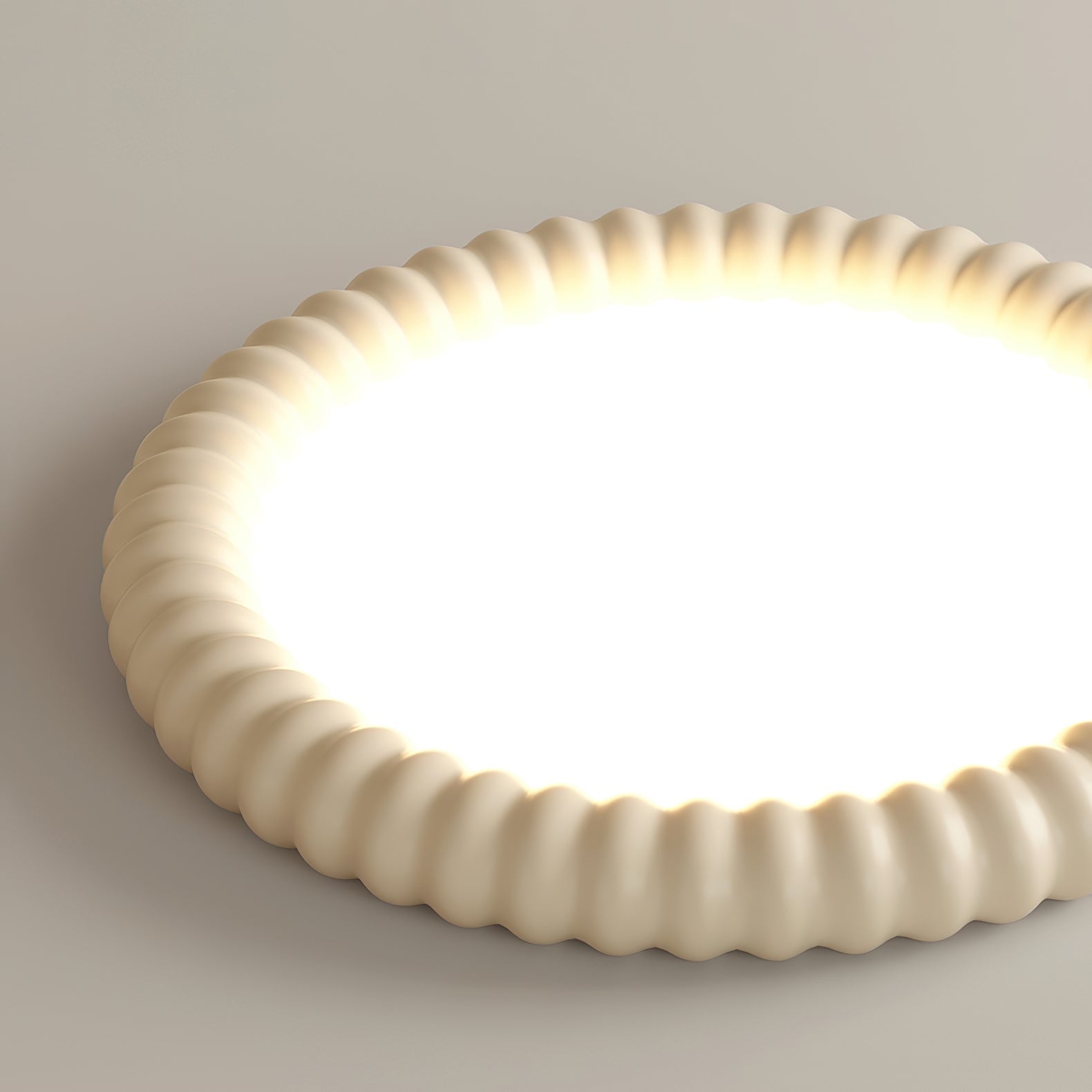 Ridged Ring Flush Mount Ceiling Lamp