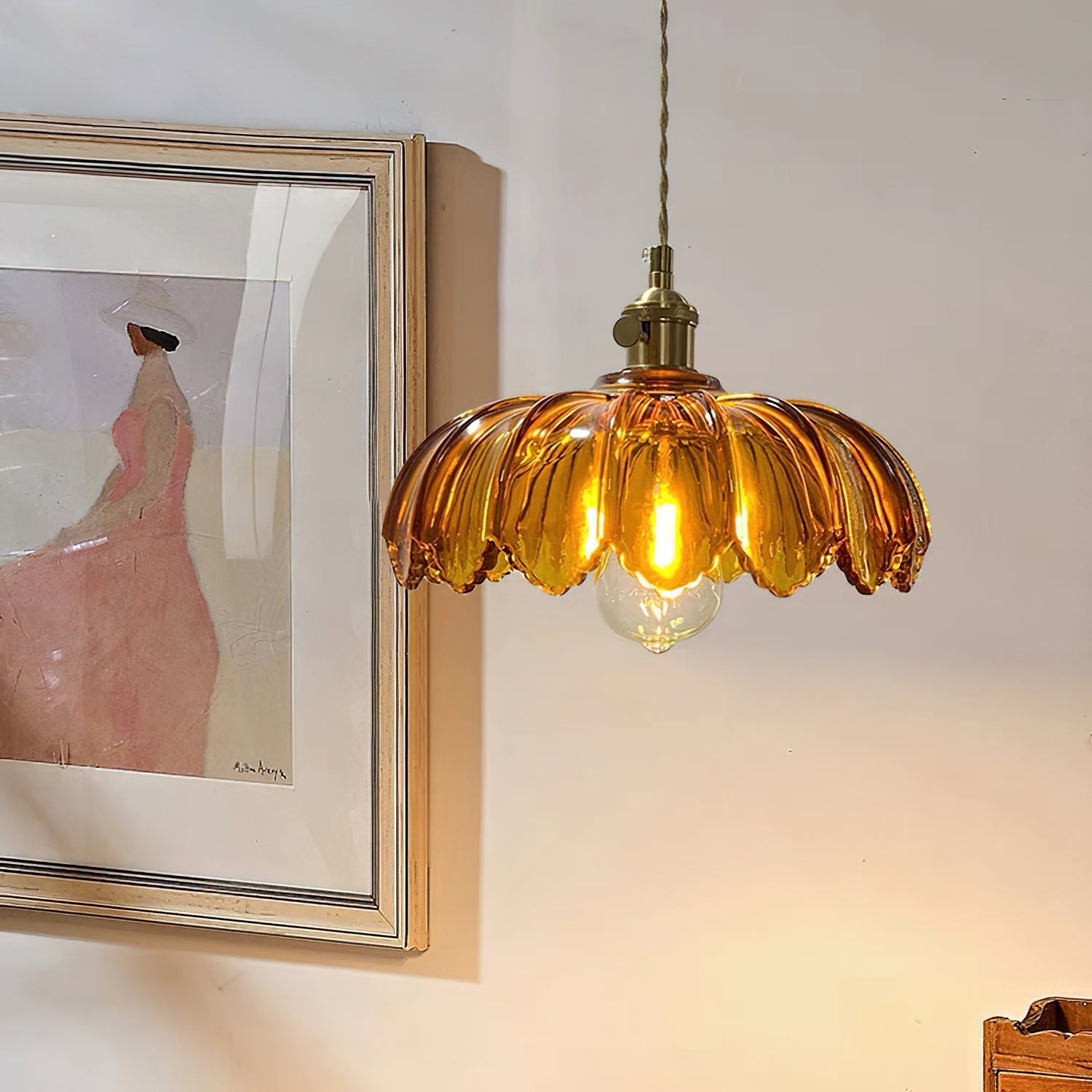 Glass Shade Pendant Ceiling Light