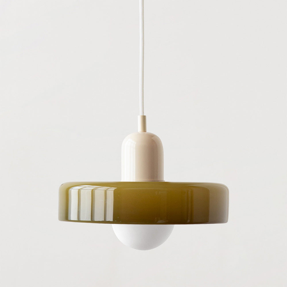 Linear Pendant Ceiling Light Glass Shade