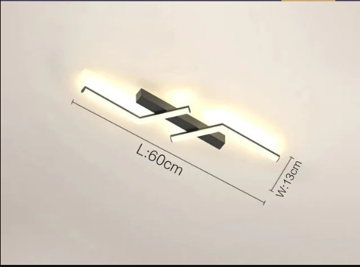 Offset Multi-Bar Flush Mount Ceiling Lamp