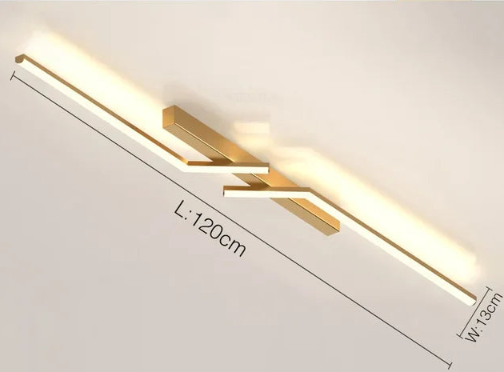 Offset Multi-Bar Flush Mount Ceiling Lamp