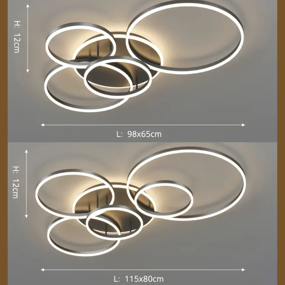Interlocking Multi Ring Flush Mount Ceiling Lamp