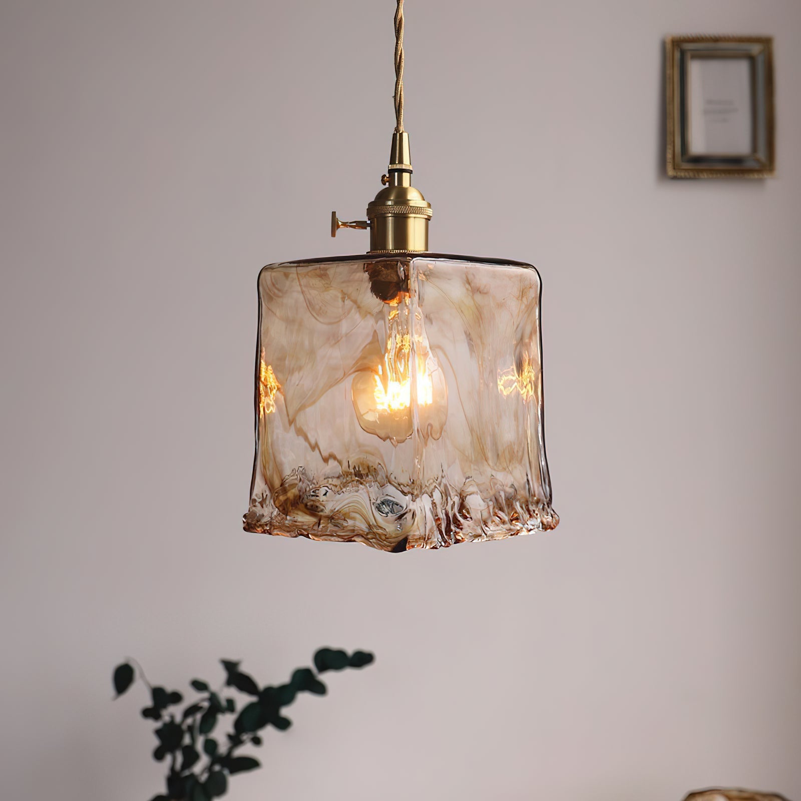 Textured Adjustable Pendant Ceiling Light
