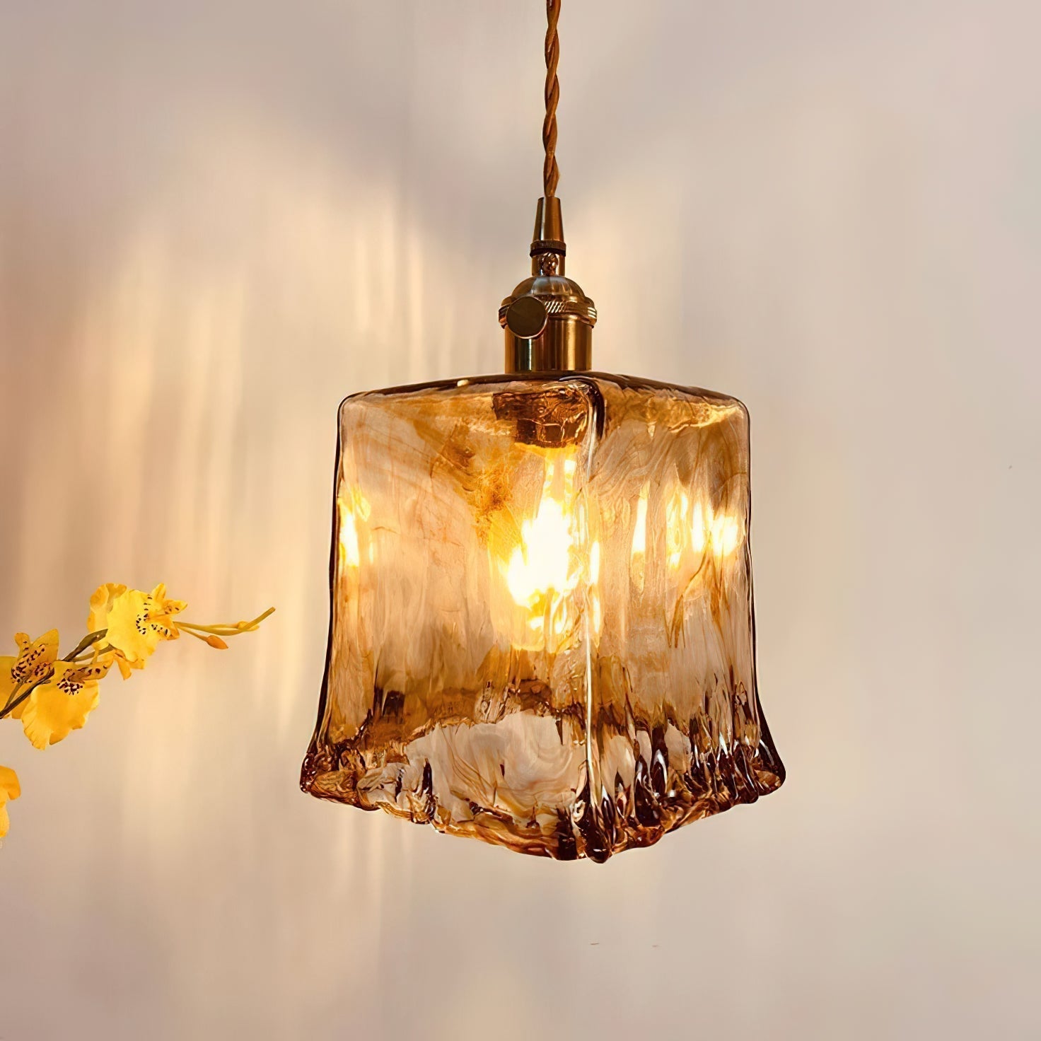 Textured Adjustable Pendant Ceiling Light