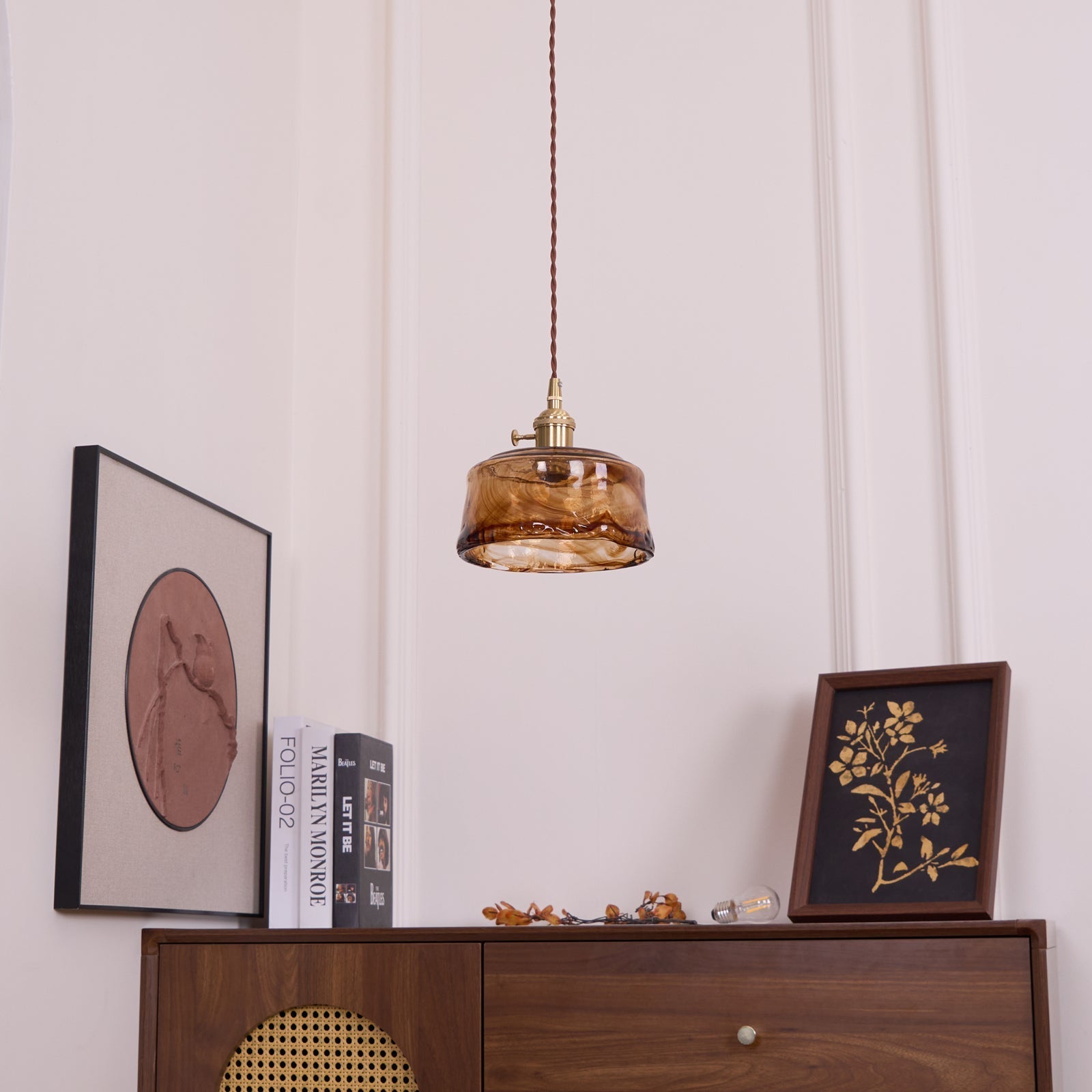 Textured Adjustable Pendant Ceiling Light