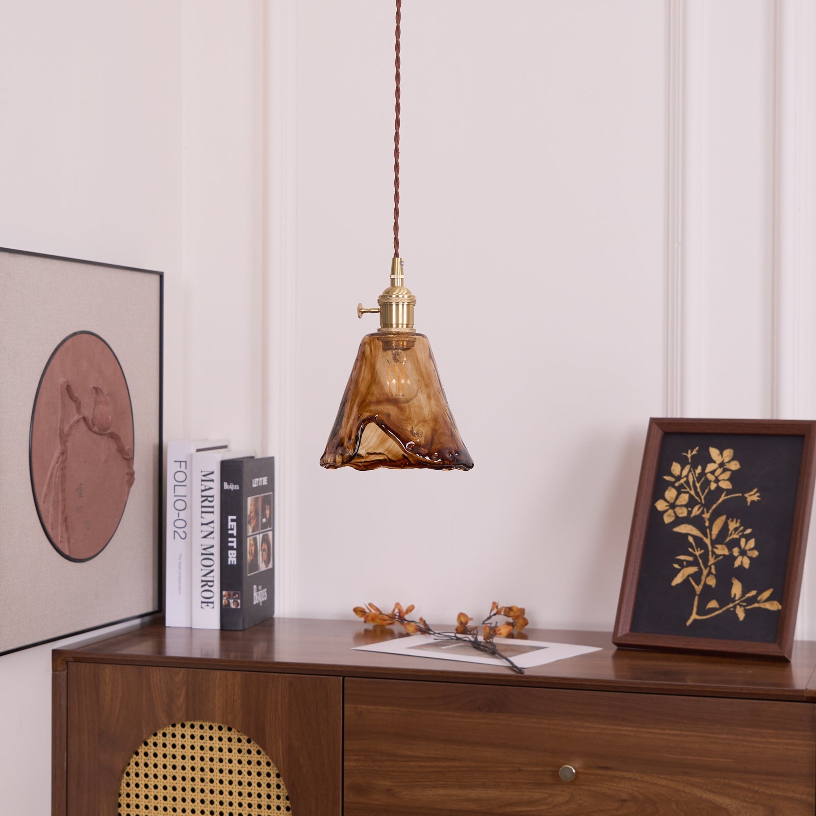 Textured Adjustable Pendant Ceiling Light