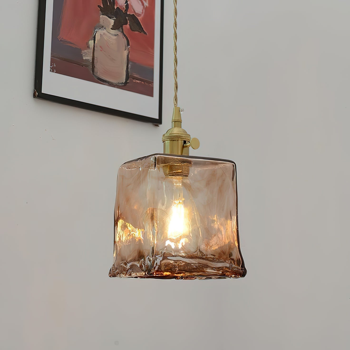 Textured Adjustable Pendant Ceiling Light