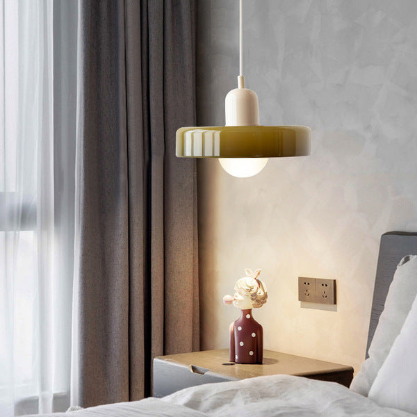 Linear Pendant Ceiling Light Glass Shade