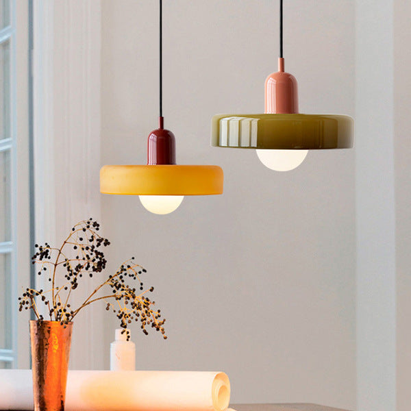 Linear Pendant Ceiling Light Glass Shade