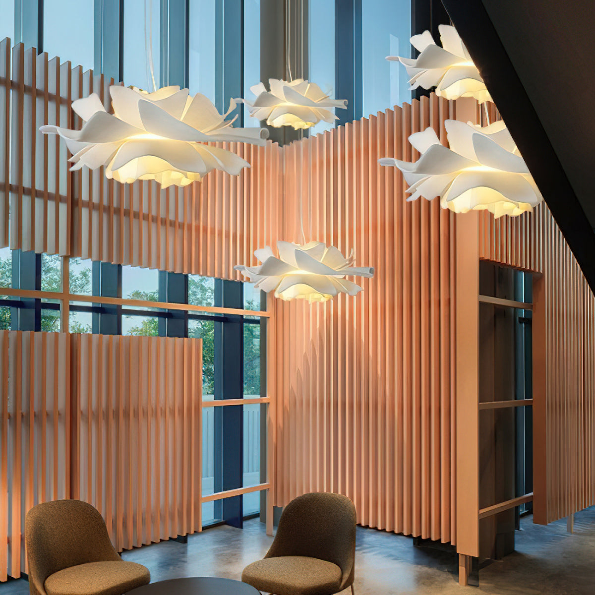 Layered Petal Pendant Ceiling Light