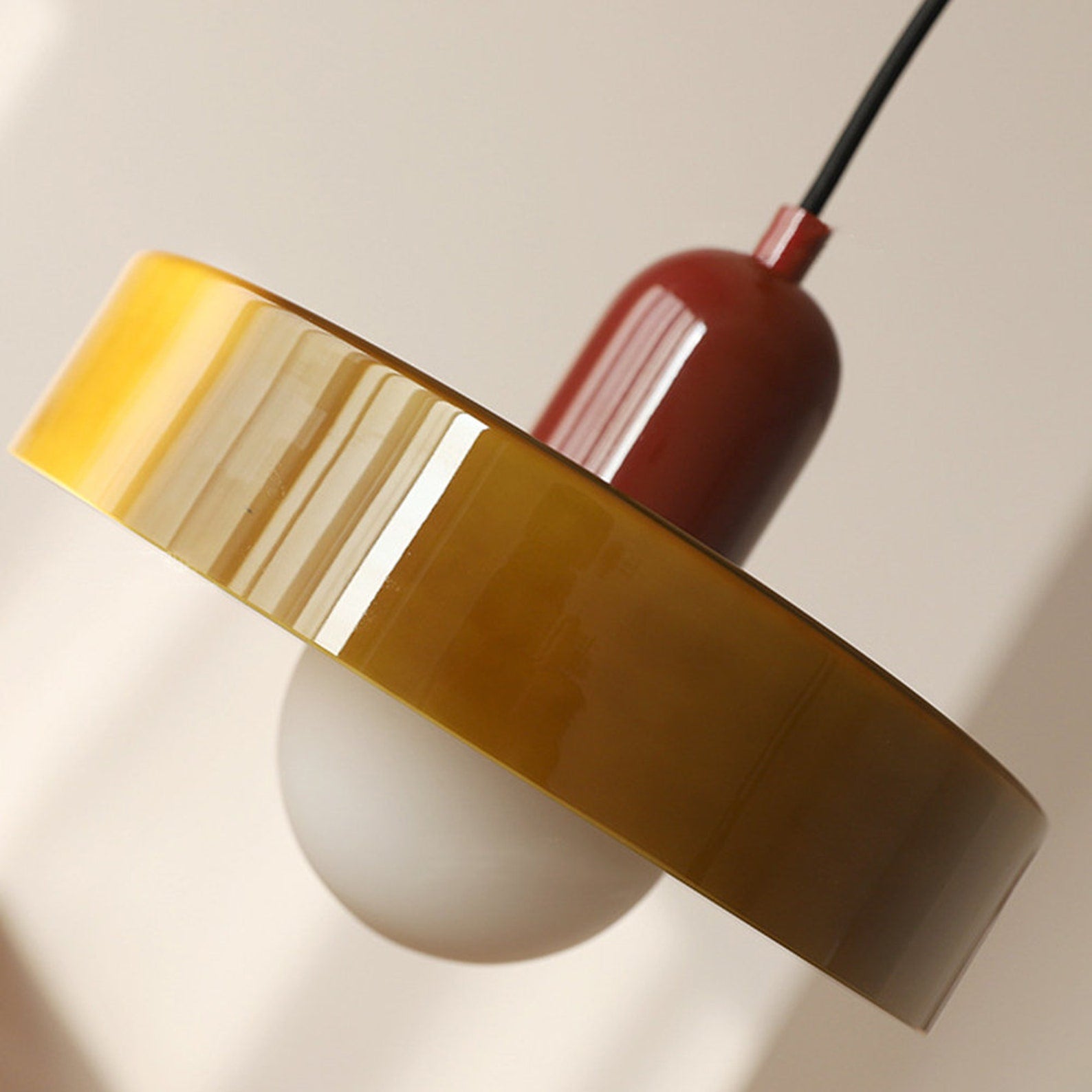 Linear Pendant Ceiling Light Glass Shade