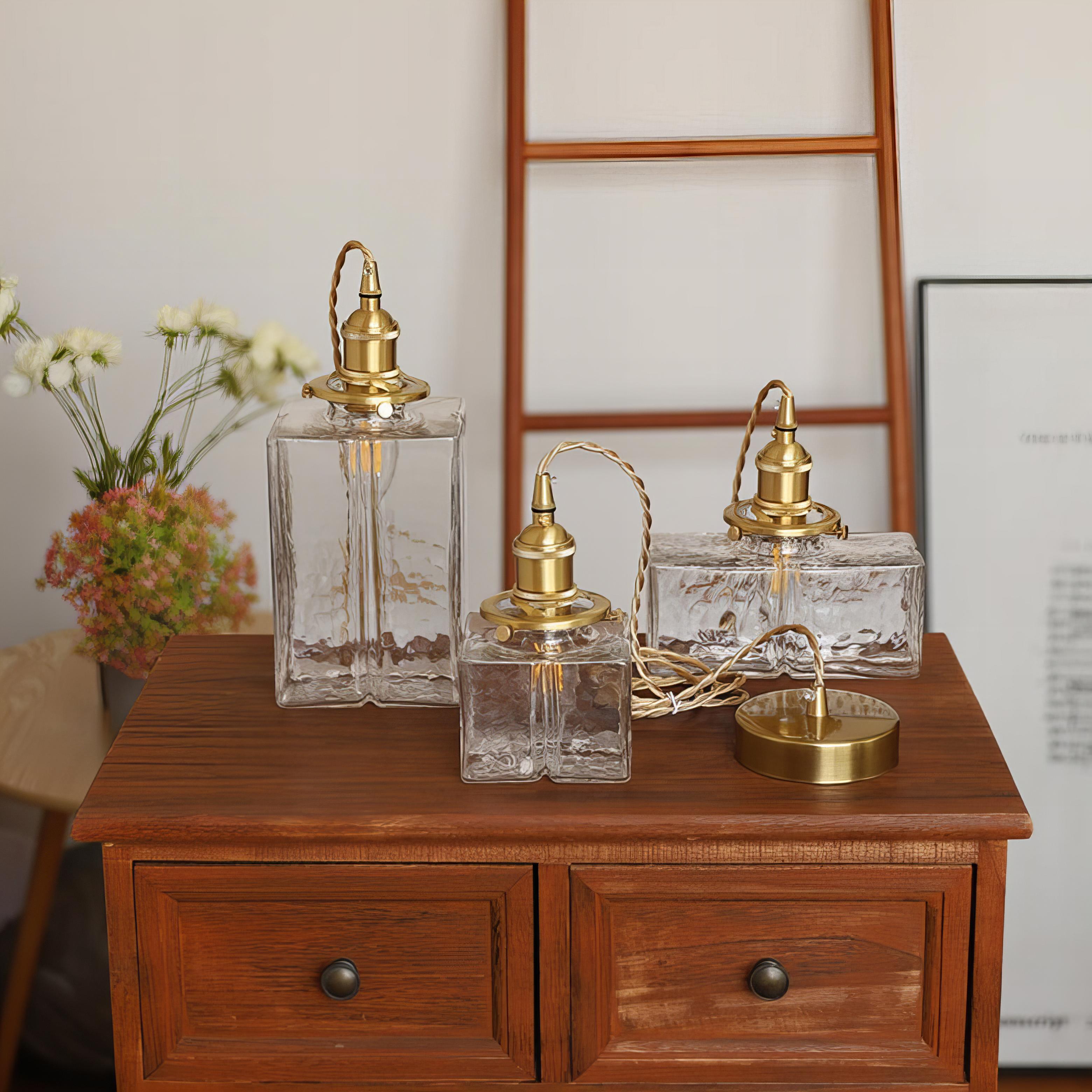 Slim Chandelier Ceiling Light Glass Shade